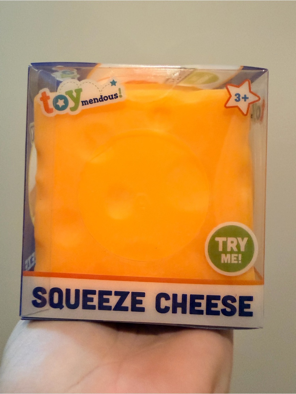 Squeeze Cheese Toy - Orange